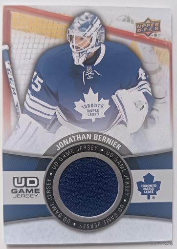 Хоккейная карточка НХЛ джерси Jonathan Bernier (Торонто)
