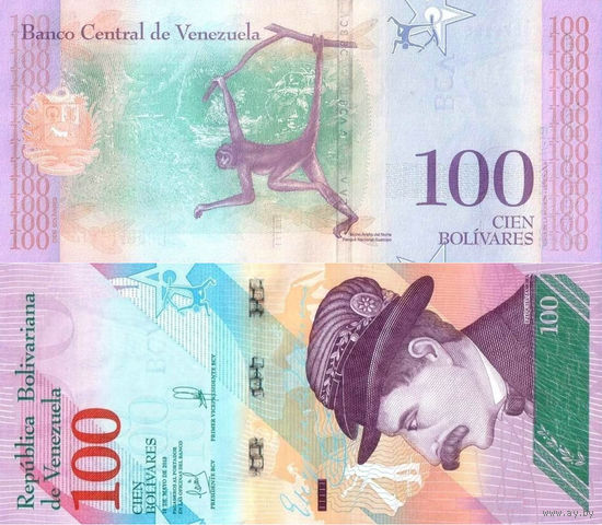 Венесуэла 100 Боливар 2018 UNС П1-235