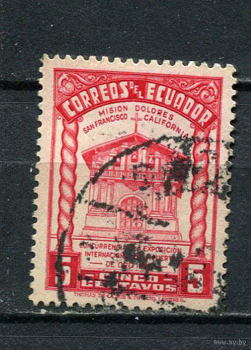 Эквадор - 1939 - Миссия Долорес, Сан-Франциско 5С - [Mi.422] - 1 марка. Гашеная.  (LOT Fd36)-T10P49
