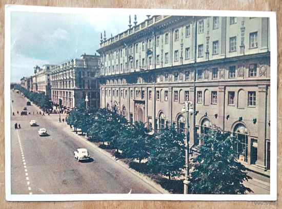 Минск. Проспект имени И.В.Сталина. 1959 г. Чистая.