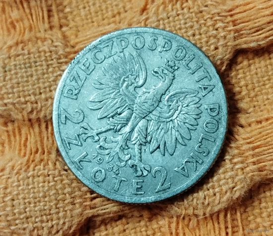 2 злотых 1934. Ядвига.