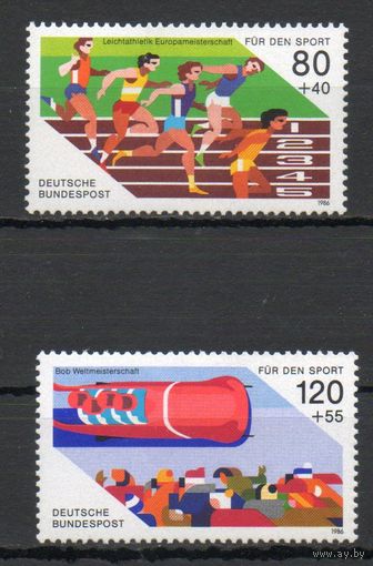 Спорт Фонд развития спорта ФРГ 1986 год серия из 2-х марок