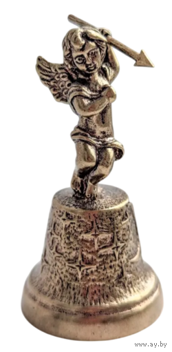 Колокольчик Амур со стрелой Бронза