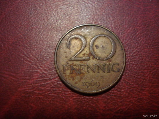 20 пфеннигов 1969 год ГДР