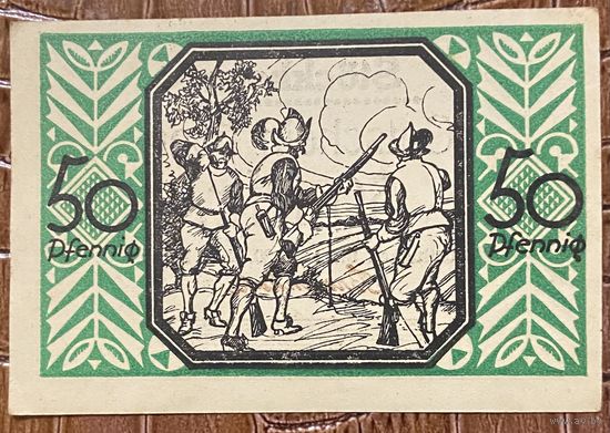 Нотгельд 50 пфеннигов 1922 год. Штекхайм,. Веймарская республика