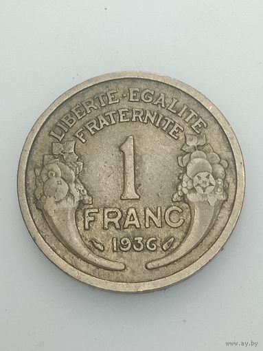 Франция  франк 1936 года .