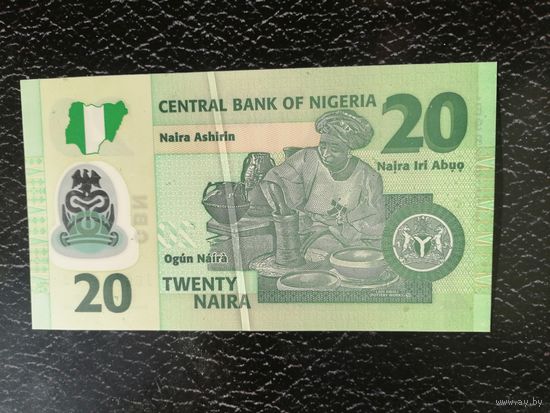 Нигерия 20 UNC полимер с рубля