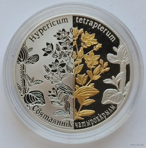 Эксклюзив! Зверобой четырехкрылый, 20 рублей 2013, Серебро