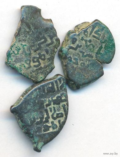 Ширваншахи Дирхем 1204-1225 г.г. Гершасп ибн Фаррухзад, династия Кесраниды (3 шт.)