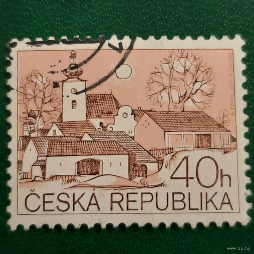 Чехия 1995. Архитектура. Деревенская церковь