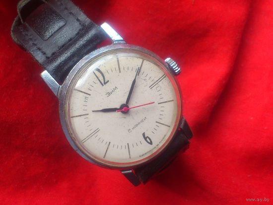 Часы ЗиМ  2608  ,  РЕДКИЕ с ЦЕНТРАЛЬНОЙ СЕКУНДНОЙ СТРЕЛКОЙ  из СССР 1970-х