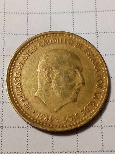1 песета Испания 1966 год