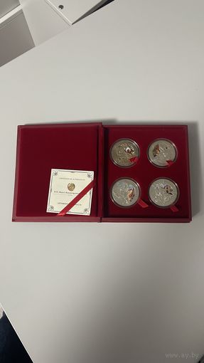 Три мушкетера с Рубля! Комплект 4 серебрянные монеты