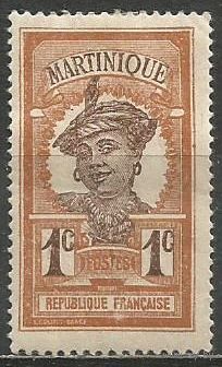 Мартиника. Островитянка. 1908г. Mi#56.