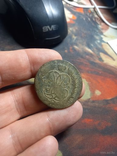 2 копейки 1758 г. Российская Империя Елизавета Петровна