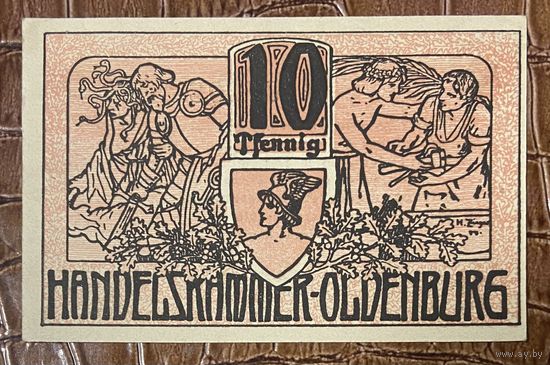 Нотгельд 10 пфеннигов 1918 год. Ольденбург. Веймарская республика