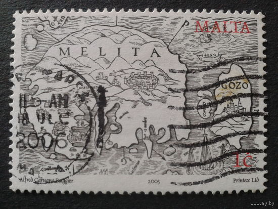 Мальта 2005 карта Мальты 15 век