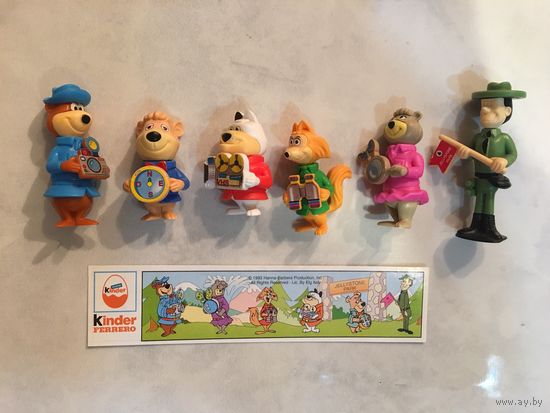 Киндер Мишки йоги Винтаж редкая серия Yogi Bear Италия 90-е гг Есть вкладыш