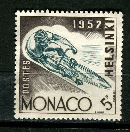 Монако - 1953 - Велоспорт 5Fr. Олимпийские игры - [Mi.461] - 1 марка. Чистая без клея.  (Лот 13JD)-TG2P1