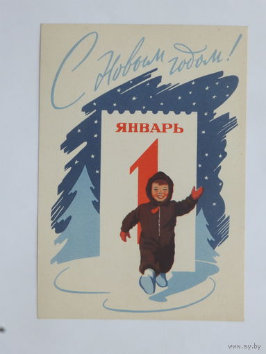 Гундобин с новым годом 1963   10х15   см