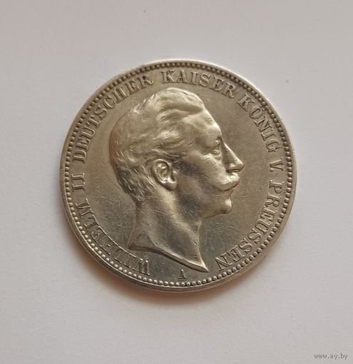 3 марки 1910 г. 900пр., Вильгельм II.Пруссия.Германия.