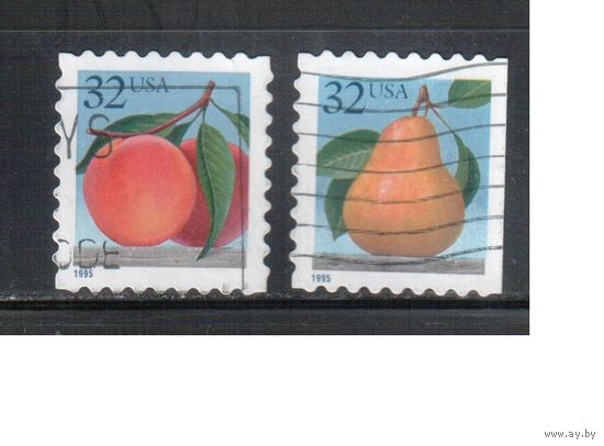 США-1995 (Мих.2603-2604) , гаш. , Стандарт, Фрукты, (полная серия)