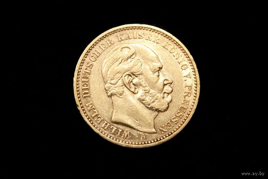 20 марок 1887 г. Пруссия (Германия), Вильгельм. Штемпельный блеск!