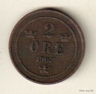 Швеция 2 эре 1907