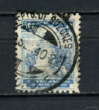 Мексика - 1934/1940 - Архитектура 30C - [Mi.709] - 1 марка. Гашеная.  (Лот 39Ei)-T5P19