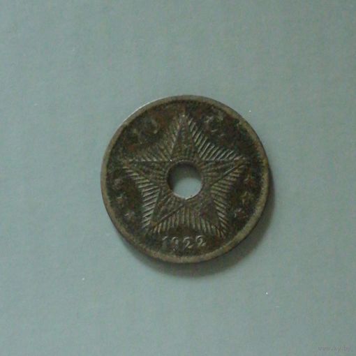 Бельгийское Конго 10 сантимов, 1922 г., KM# 18