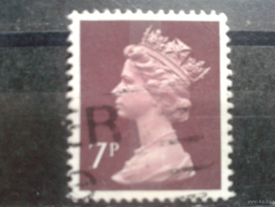 Англия 1975 Королева Елизавета 2  7 пенсов