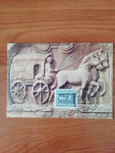 ФРГ 1984 Карт максимум марки "2000 лет Новезию (Нойс), деталь гробницы Оклатия" Mi.1218