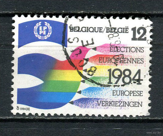 Бельгия - 1984 - Выборы в Европарламент - [Mi. 2185] - полная серия - 1 марка. Гашеная.  (Лот 7GN)-T41P1