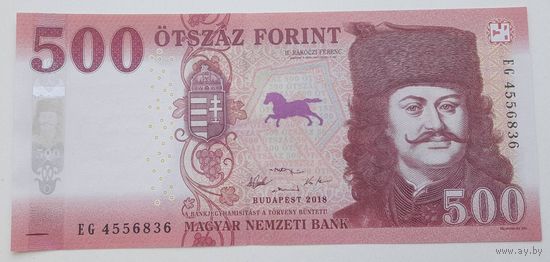 Венгрия 500 форинтов 2018 года UNC