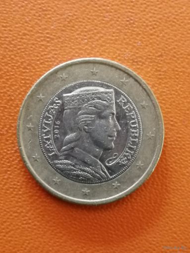 Латвия 1 евро, 2016 год, KM# 156