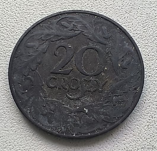 Польша 20 грошей 1923 Цинк 3-14-17