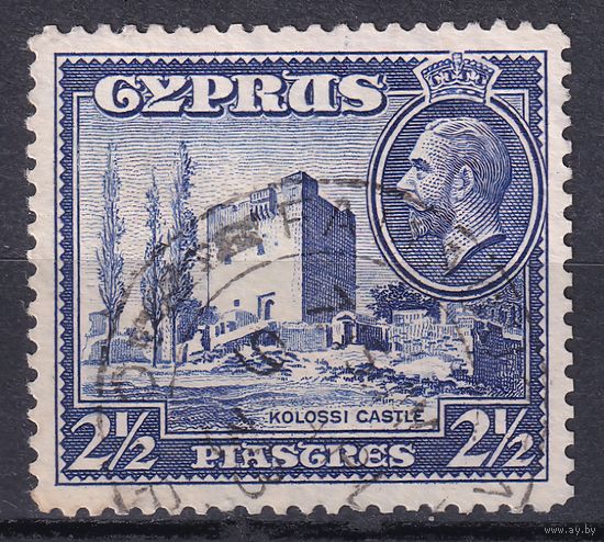 262.BrK. Великобритания. Колонии. Кипр. Георг V. Местные мотивы. 1934 г. 2 1/2Pia. Mi.#123.