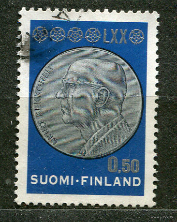 Президент Урхо Кекконен. Медаль. Финляндия. 1970. Полная серия 1 марка