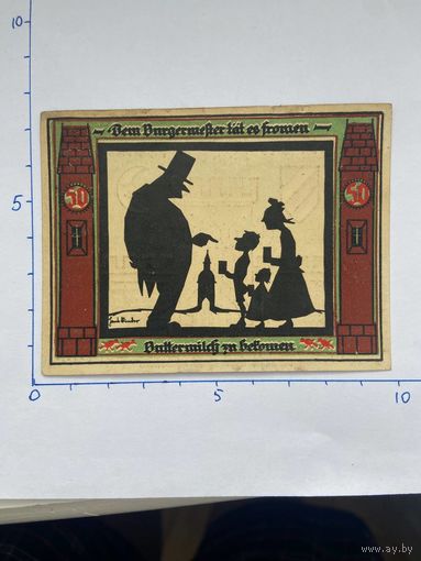 Нодгельд 50 пфеннигов Глахау. Веймарская республика - 0202