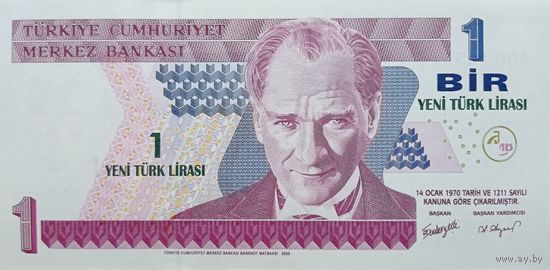 Werty71 Турция 1 новая лира 2005 UNC банкнота