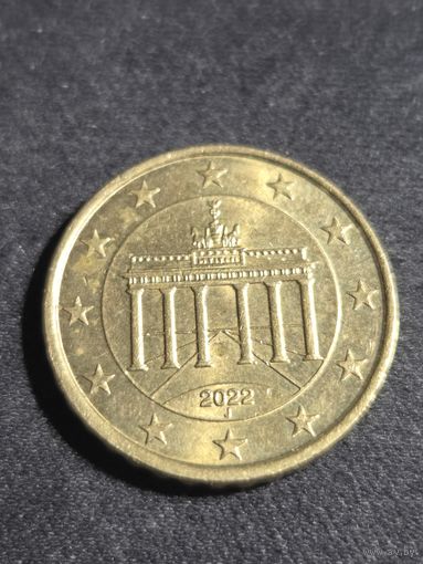 Германия 10 евроцентов 2022 J