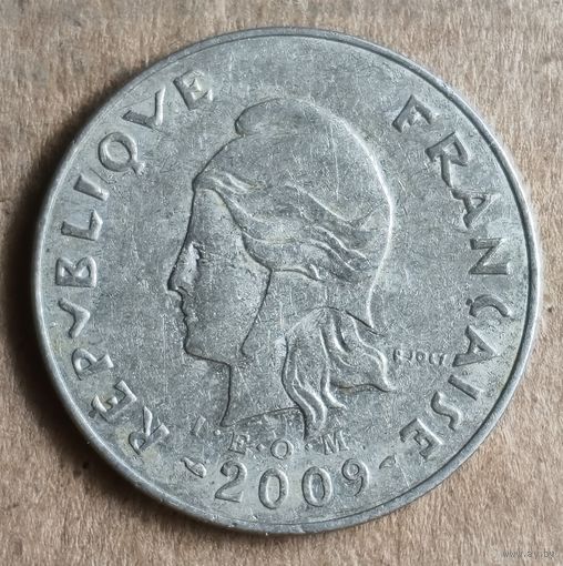 Французская Полинезия 20 франков, 2009 г., KM# 9a