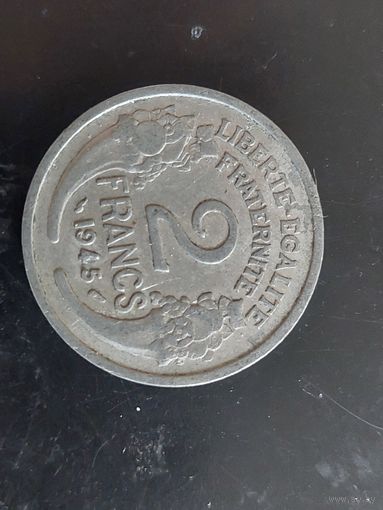 2 франка франция 1945