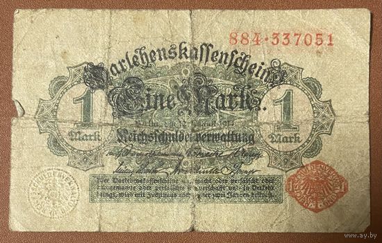 Банкнота 1 марка 1914 год. Германская империя.