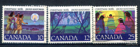 Канада - 1977г. - Рождество - 3 марки - полная серия, гашёные [Mi 669-671]. #3-WB-86-A-2
