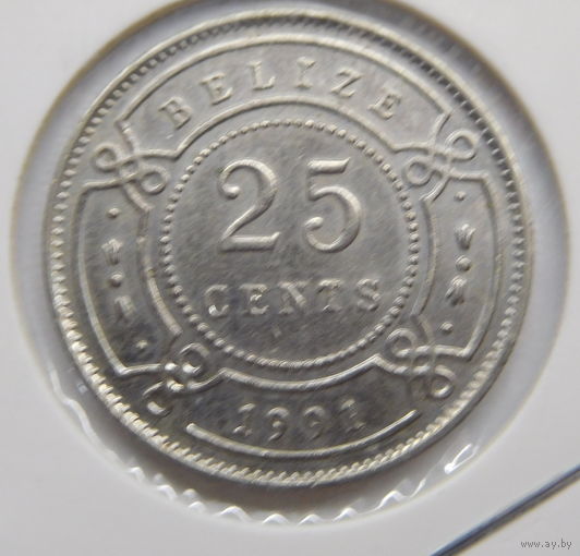 Белиз 25 центов 1991 г