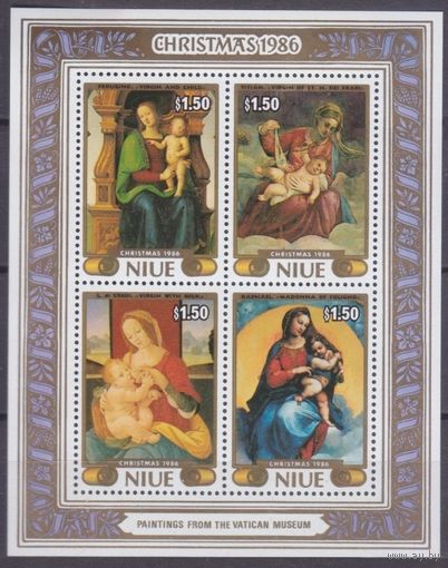 1986 Ниуэ 685-688/B105 Живопись / Рождество 16,00 евро