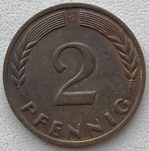 Германия 2 пфеннига 1965 г. G