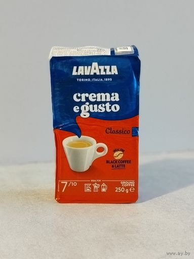 Кофе молотый Lavazza Crema e Gusto Classico, вакуумная упаковка, 250 г