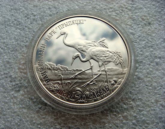 1 рубль 2004. Беларусь. Серый журавль. Национальный парк "Припятский". Медно-никелевая